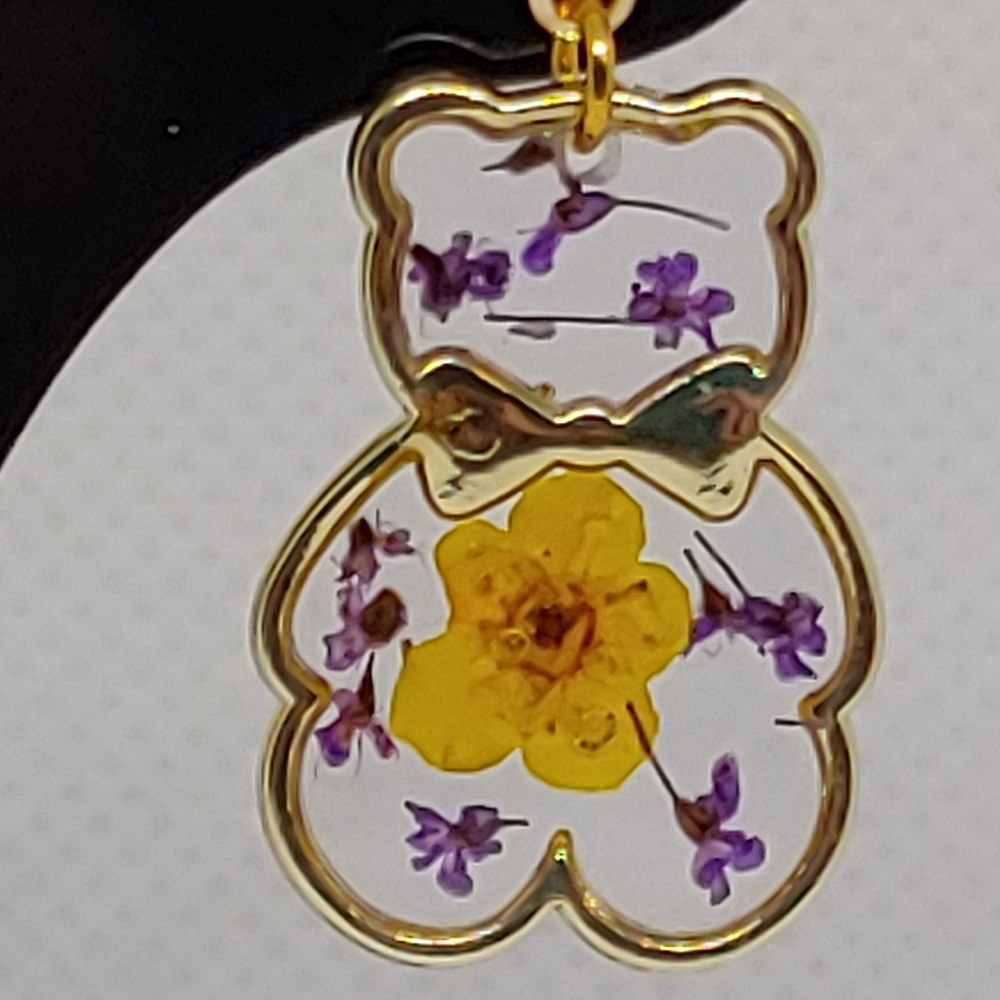 Floral teddy earrings - Picture 6 of 6